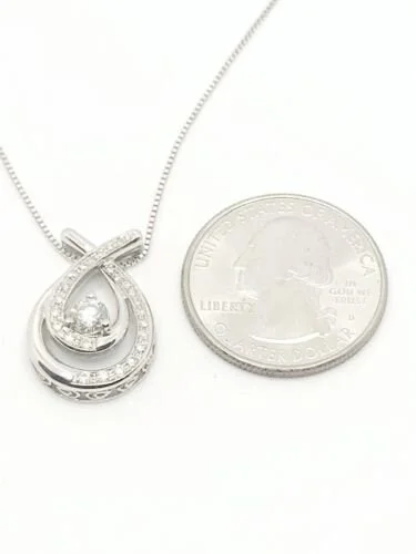 Love s Embrace 14KWG 1 2Carat Diamond Necklace 18